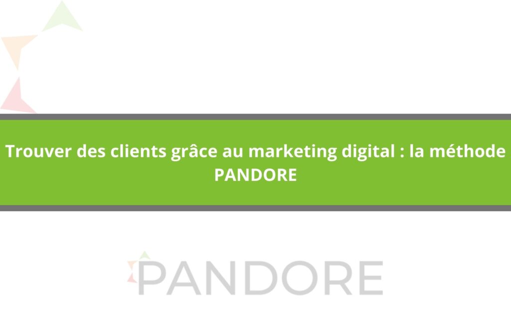 Marketing digital. Méthode PANDORE